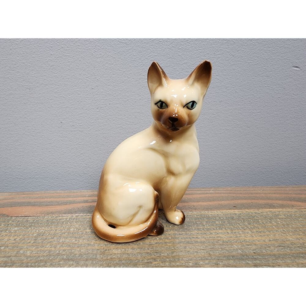 Cat Kitten Figurine Sitting Brinns Ceramic Porcelain Hand Painted Japan
